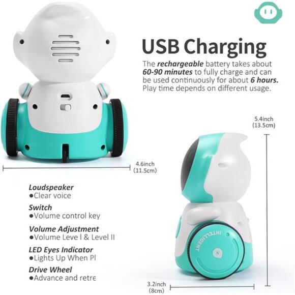 Robot Toys, Rechargeable Smart Talking Robots for Kids, Intelligent Robot - Picture 6 of 7